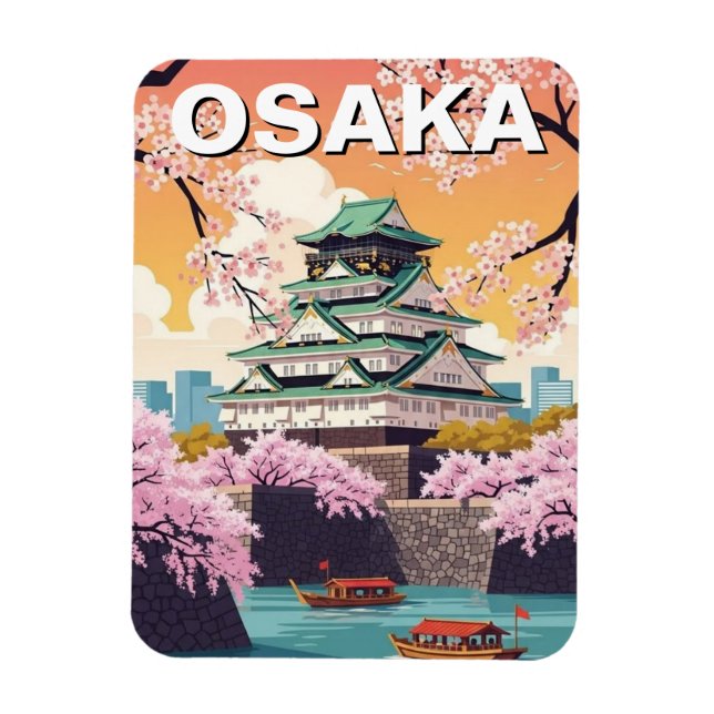 Ímã Castelo de Osaka Japão (Vertical)
