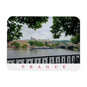 Ímã Castelo de Praga e imã de geladeira de vista do ri