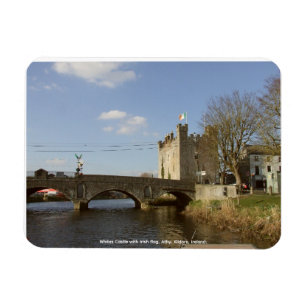 Ímã Castelo de Whites Athy, bandeira tricolor irlandes