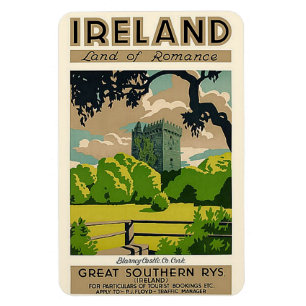 Ímã Castelo do Blarney de Ireland do poster das