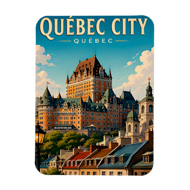 Ímã 🏰 Castelo Frontenac da Cidade de Quebec (Vertical)