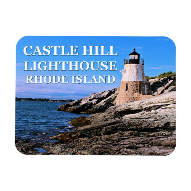 Ímã Castelo Hill Lighthouse, Rhode Island (Horizontal)