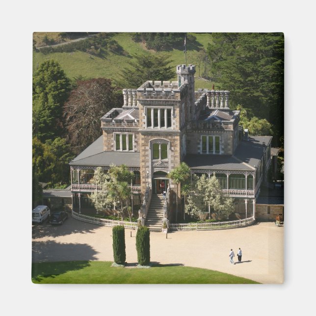 Imã Castelo Larnach, Dunedin, Nova Zelândia - aérea (Frente)