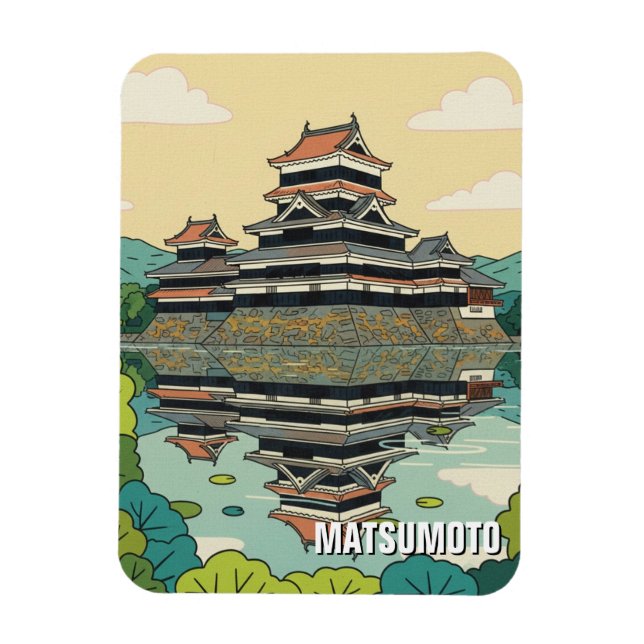 Ímã Castelo Matsumoto Japão (Vertical)