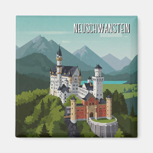 Imã Castelo Neuschwanstein Alemanha Viagem Abstrato