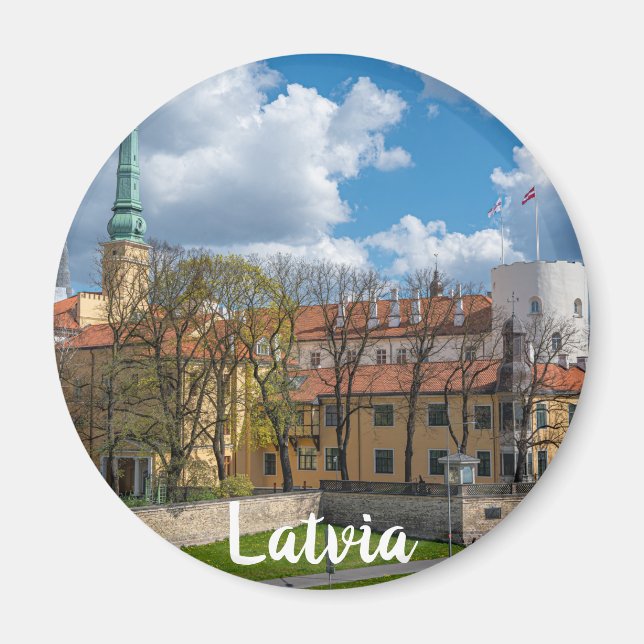 Imã Castelo Riga em Riga, Letónia (Frente)