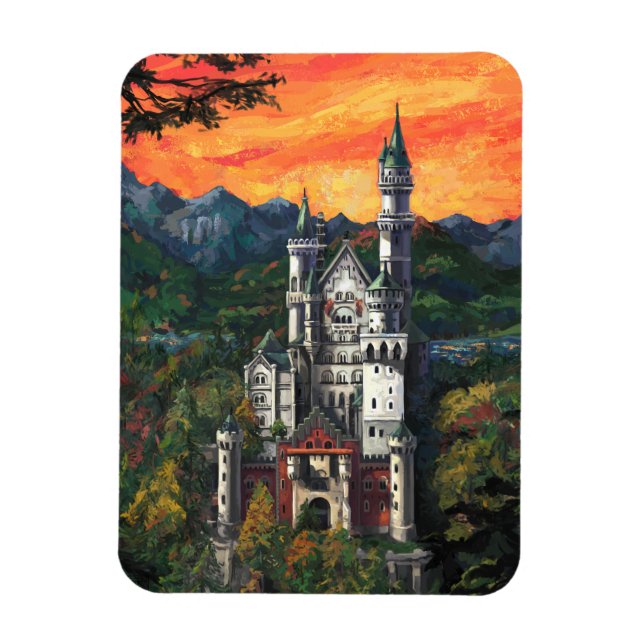 Ímã Castelo Schloss Neuschwanstein (Vertical)