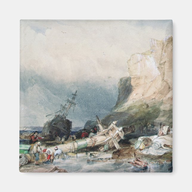 Imã Castelo Tynemouth, Tyne e Visto com Wreck (Frente)