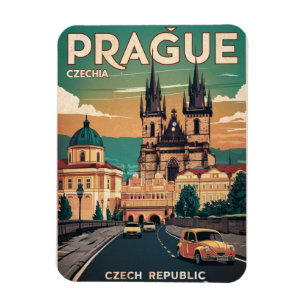 Ímã castelo viagens vintage praga da república checa p