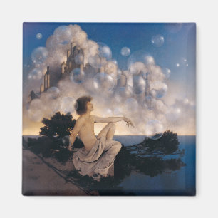 Imã Castelos no Ar de Maxfield Parrish 1904 Fantasia V