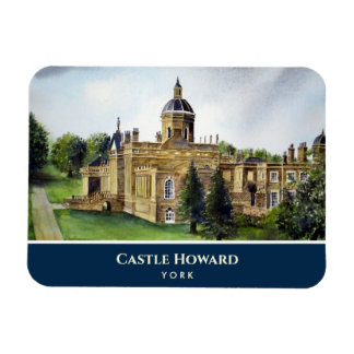 Ímã Castle Howard York England Watercolor Painting