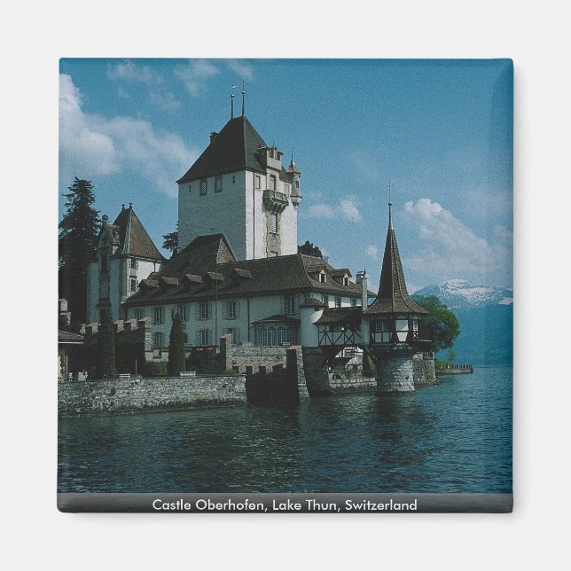 Imã Castle Oberhofen, Lago Thun, Suiça (Frente)