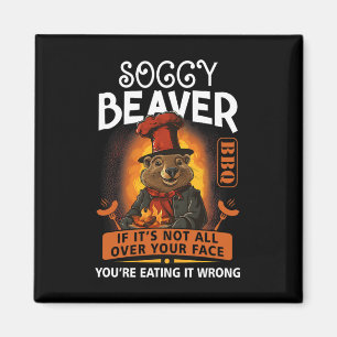 Imã Castor Soggy Rbecue Churrasco Sujo Engraçado Humor