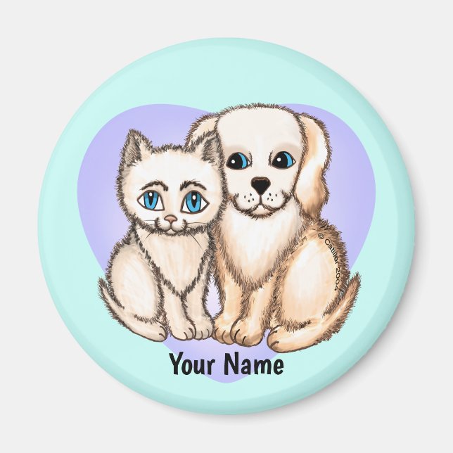 Imã Cat ama cão (Frente)