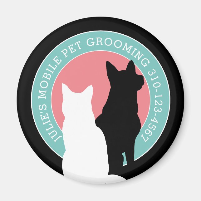 Imã Cat and Dog Mobile Pet Groomer (Frente)