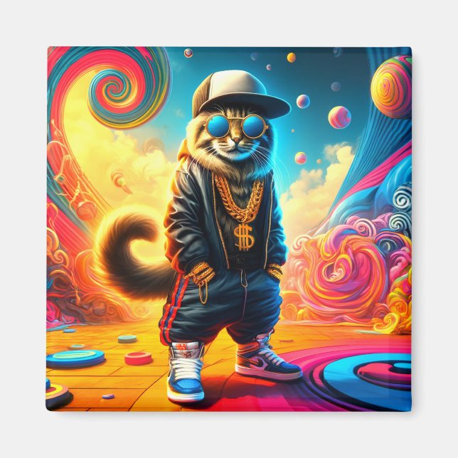 Imã Cat Art (Frente)