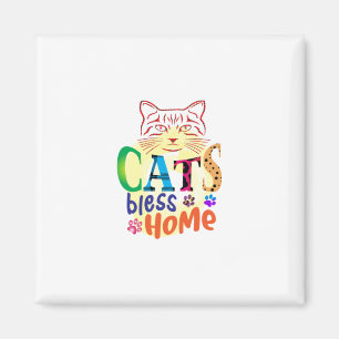 Imã Cat Art Cats Bless Home