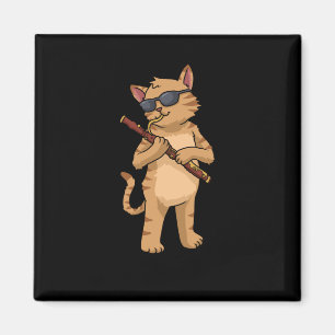Imã Cat Bassoonista Gift Men Jazz Music Cat Bassoon