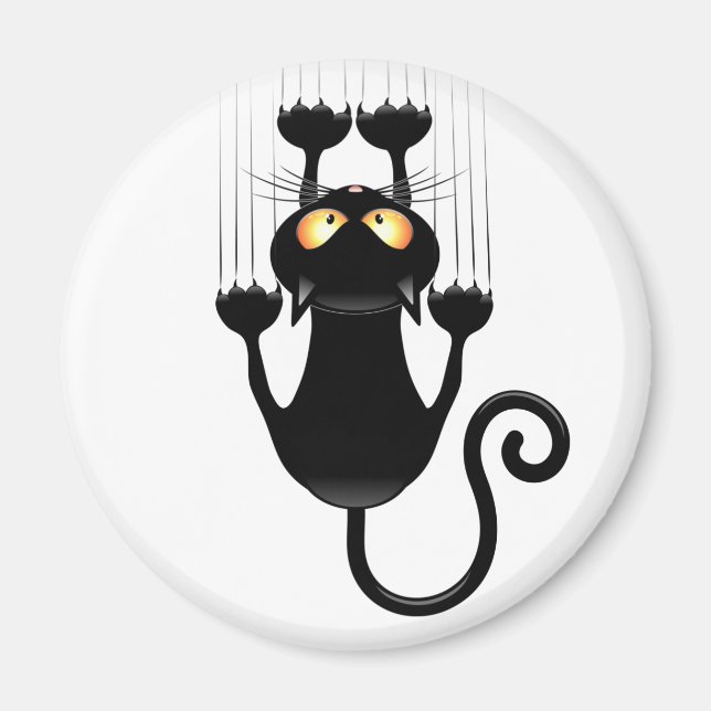 Imã Cat Caindo no personagem de desenho animado de div (Frente)