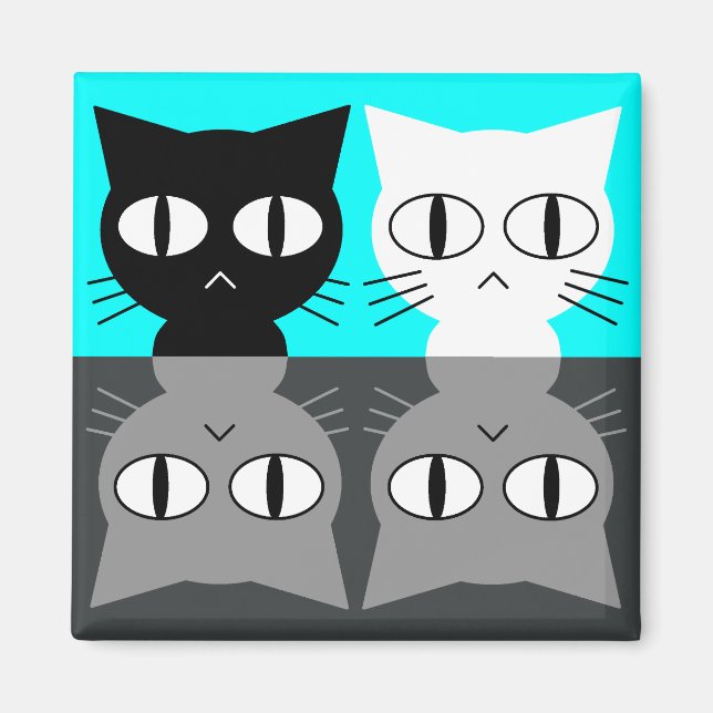 Imã cat dirty clean dishwasher magnet (Frente)