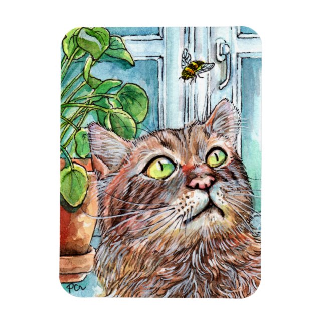 Ímã Cat e a abelha (Vertical)