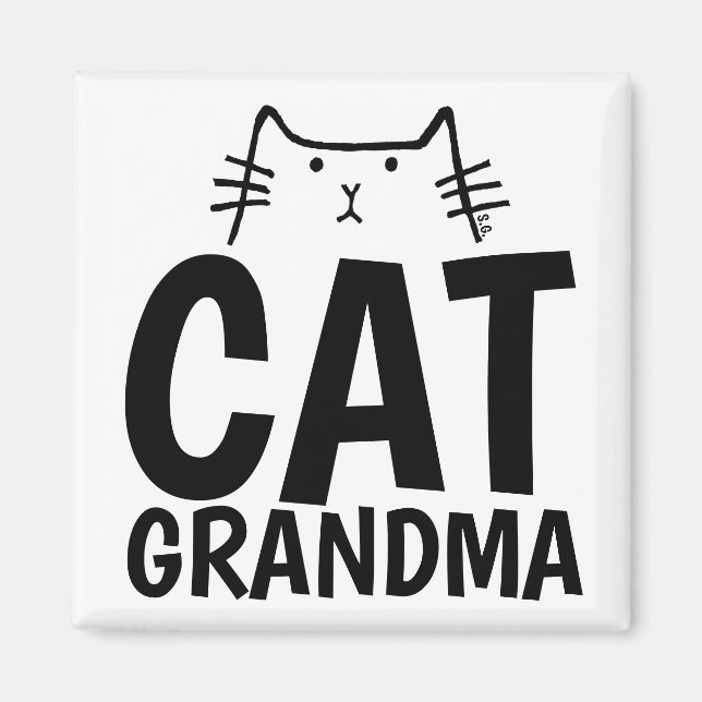 IMÃ CAT GRANDMA MAGNETS (Frente)