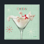 Imã Cat in Martini Glass<br><div class="desc">Eat,  drink,  and be merry! | Avanti,  the Global Humor Brand™ has been entertaining the world with its Feel Good Funny greeting cards for over 40 years. Our characters live life to the fullest and celebrate the humor in everyday life.</div>