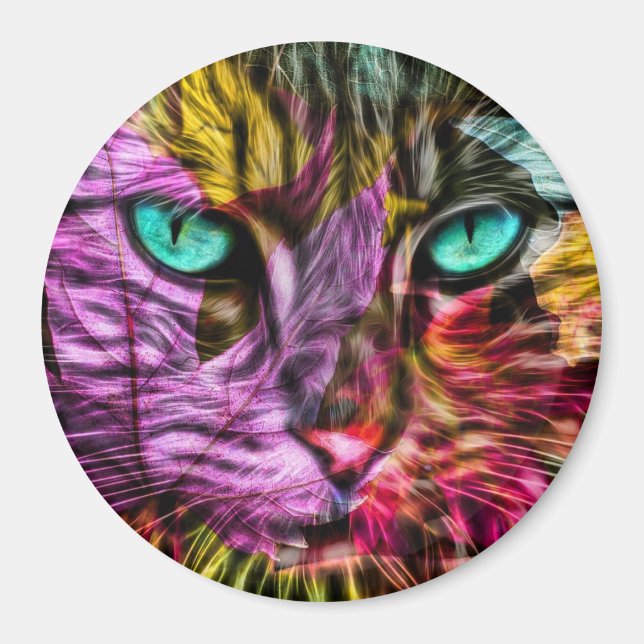 Imã Cat Kitten Artsy (Frente)