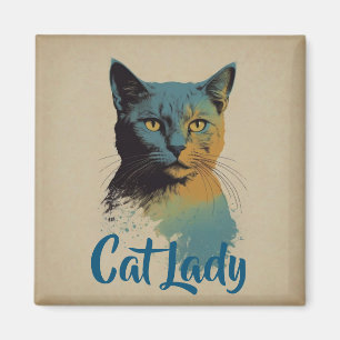 Imã Cat Lady Magnet