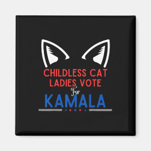 Imã Cat Lady Voting Kamala Harris Cachorro Mãe Votar A