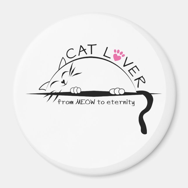Imã Cat Lover do MEOW para o Magnet da Eternidade (Frente)