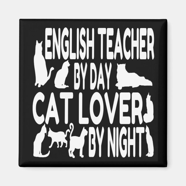 Imã Cat Lover - Professor de Inglês (Frente)