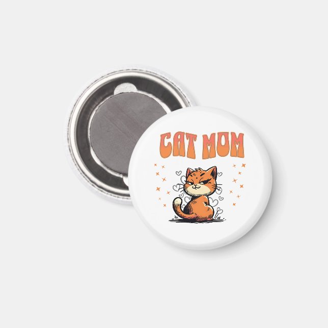Imã Cat Mãe | Gatinho | Pet Mama (Front/Back)