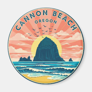 Imã Cat na praia de Cannon, Oregon