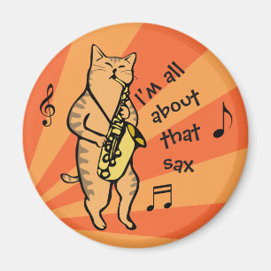 Imã Cat Plays Saxofone