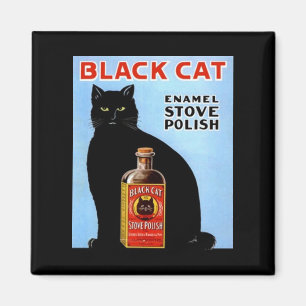 IMÃ CAT PRETO DO VINTAGE DO ~ DO ÍMÃ DA COZINHA!