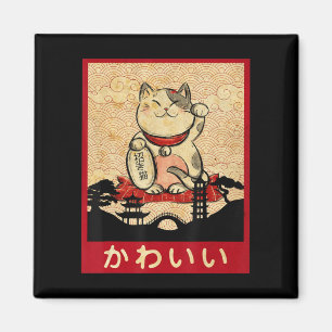 Imã Cat Ramen Bowl Anime japonês Noodles Kawaii Neko
