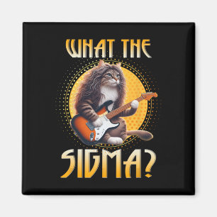 Imã Cat Sigma Camisa Engraçada Sigma Brainrot Meme Riz