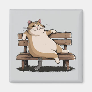 Imã Cat The Bench Sitter