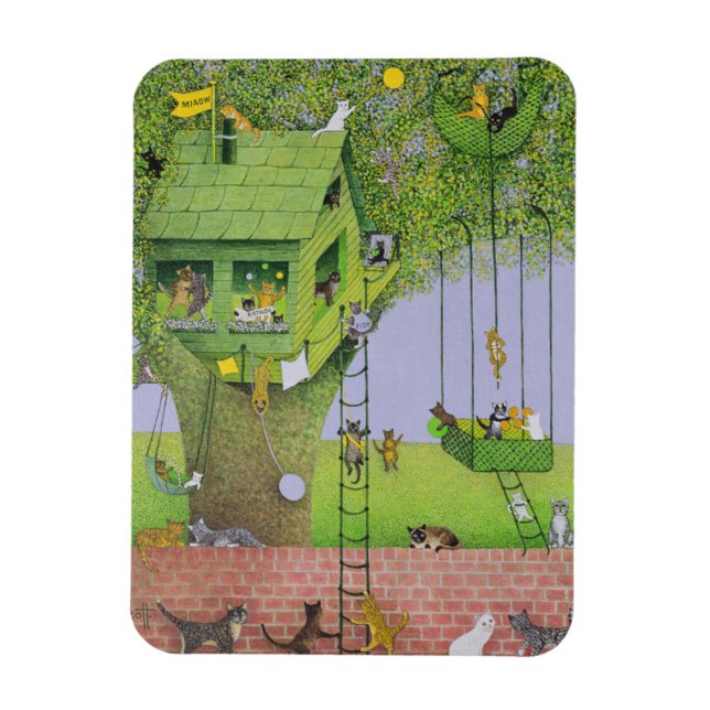 Ímã Cat Tree House (Vertical)