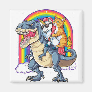Imã Cat Unicorn Dinossaur T rex Kitten amante