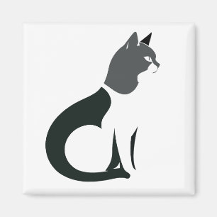 Imã Cat Vetor Art Animal Modern Urban Graphic City