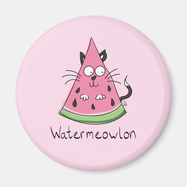 Imã Cat Watermelon Cute Kid (Frente)