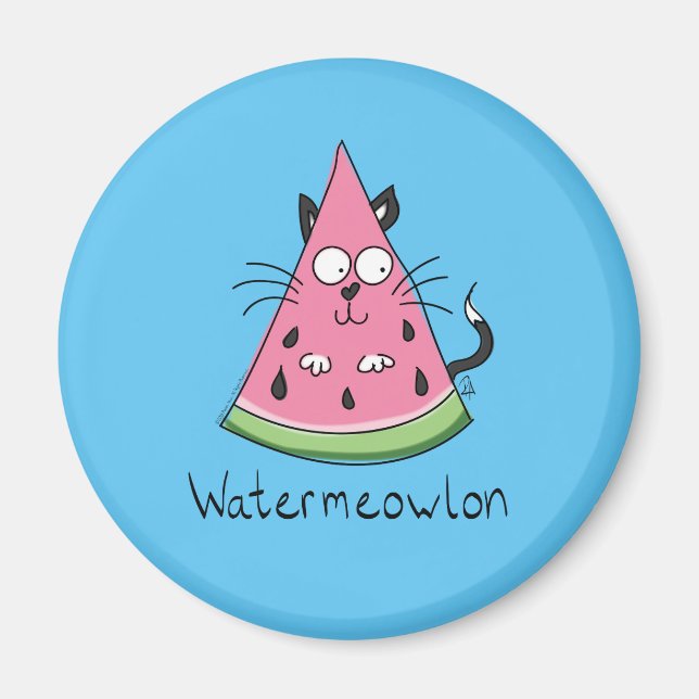 Imã Cat Watermelon Cute Kid (Frente)