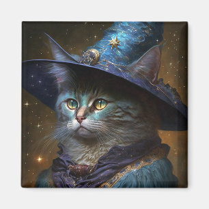 Imã Cat Witch Fantasy Art