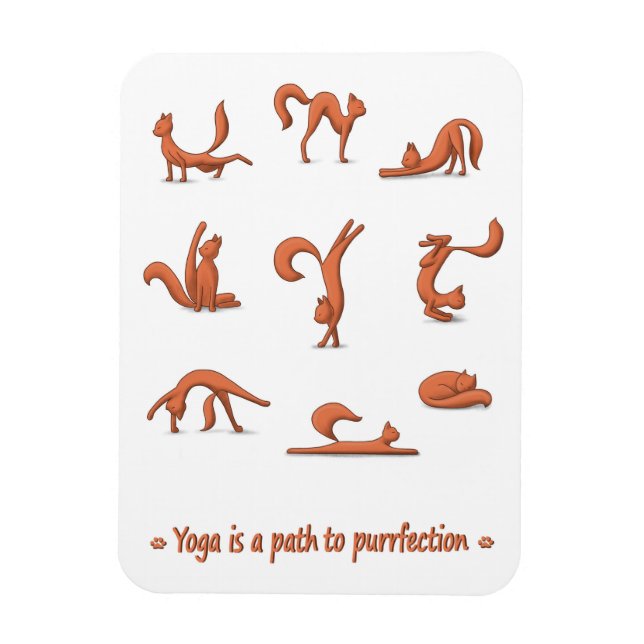 Ímã Cat Yoga (Vertical)