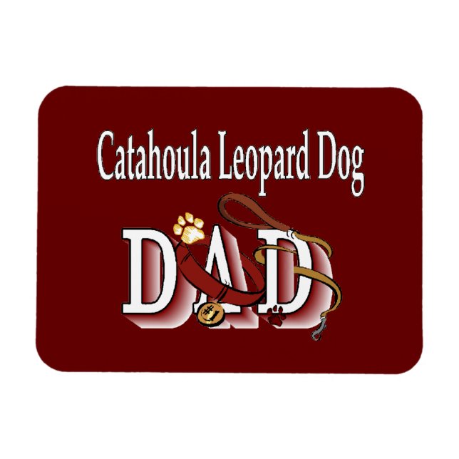 Ímã Catahoula Leopard Dog Pai (Horizontal)