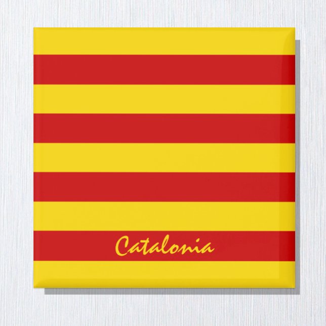 Imã Catalunha Flag & Catalan - Moda La Senyera (Criador carregado)
