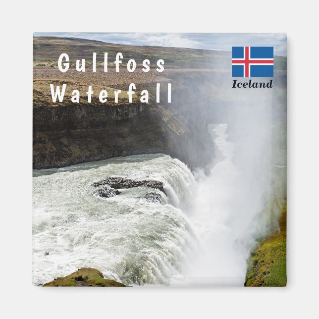 Imã Catarata Gullfoss - Sudoeste da Islândia (Frente)