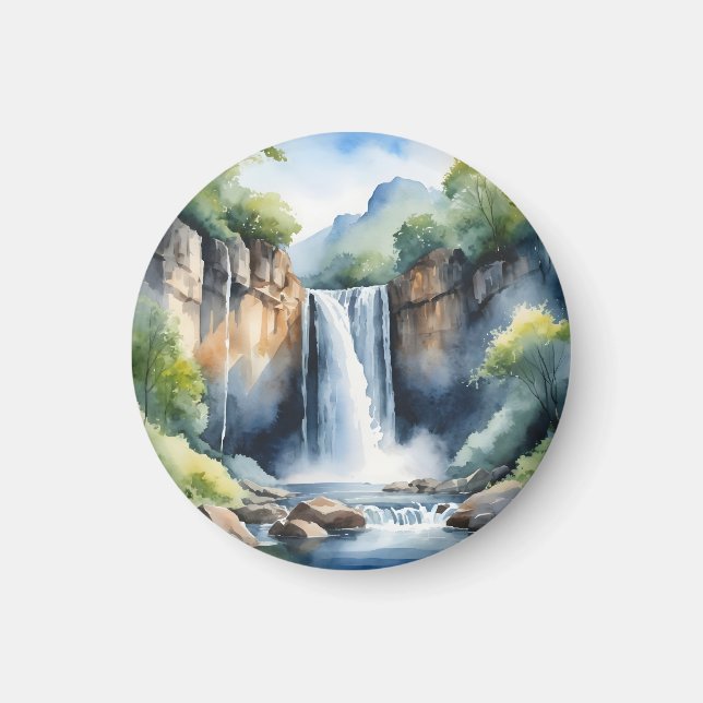 Imã Catarata pintada à aguarela (Frente)
